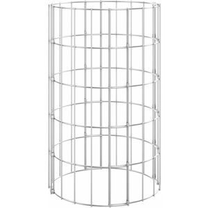 BERKFIELD HOME Mayfair Circular Gabion Pole Galvanised Steel Ø30x50 cm