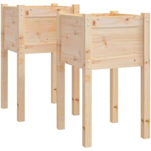 Berkfield Home - Mayfair Garden Planters 2 pcs 40x40x70 cm Solid Pinewood