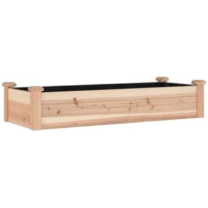 Berkfield Home - Mayfair Garden Raised Bed with Liner 120x45x25 cm Solid Wood Fir