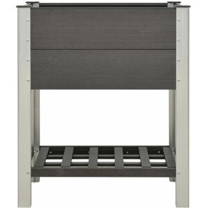 BERKFIELD HOME Mayfair Garden Raised Bed with Shelf 75x50x90 cm wpc Grey