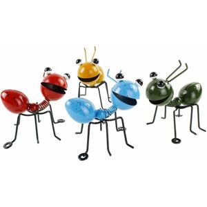 TINOR Metal Ant a Group Of 4 Colors Cute Insect For Hanging Wall Art Garden Lawn Decor Indoor Outdoor Wall Sculptures