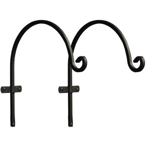 SELECTIONS Metal Round Hanging Basket Hooks (30cm) Set of 2