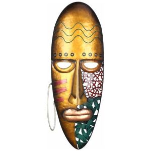 Lune - moon-African Face Mask Wall Art Iron Mask Wall Decoration African Tribal Culture Home Or Garden Decor Colore, Type 2