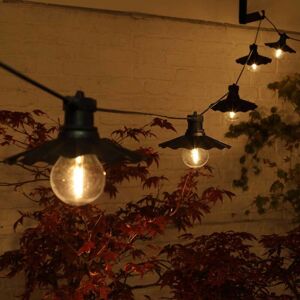 Noma - Scalloped Saucer Bulb Festoon String 6 Lights Garden Outdoor Indoor Mains