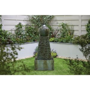 Easy Fountain - Impressions Obelisk Falls led Garden Water Feature Stone Effect