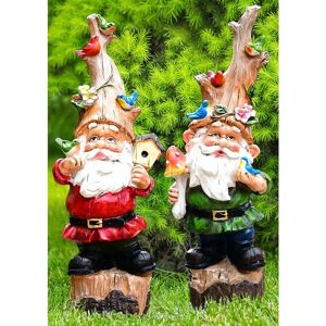 Pesce - Outdoor Decorative Garden Gnome Statues - Outdoor Decorative Garden Gnome Statues Home Decor Miniature Fairies Large Gnome Sculptures Resin