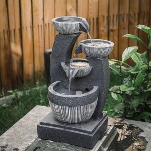 WARMIEHOMY Outdoor Electric Freestanding Garden Fountain Rockery Decor