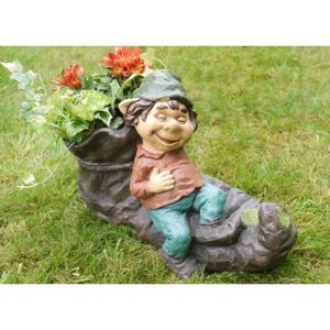 Uniquehomefurniture - Outdoor Resin Planter Elf Shoe Ornament Retro Garden Plant Flower Patio Pot