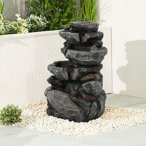 Warmiehomy - Outdoor Solar Powered Water Fountain Rockery Decor