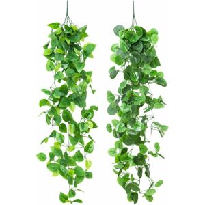 Denuotop - Pack Artificial Ivy Plastic Hanging Plants - Home Garden Indoor Outdoor Wall Decor