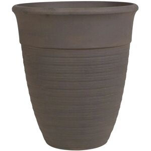 Beliani - Plant Pot Brown Modern Indoor Outdoor Stone Mixture ø 43 cm Katalima - Brown