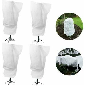 NEIGE Plant Wintering Veil, Set of 3 Plant Wintering Covers with Drawstring and Zipper, 100 x 80 cm Plant Protection Cover Wintering Veil Reusable Plant