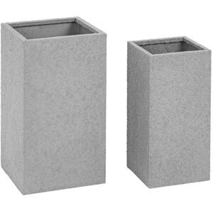 Royal Catering - Planter Pot - set of 2 stainless steel sandstone look