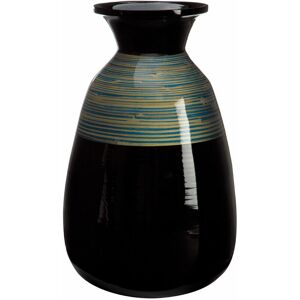 Premier Housewares - Black Decorative Vase/ Accentuated With Blue and Gold Tones/ Made From Bamboo Wood / Luxurious Furniture Item 27 x 42 x 27