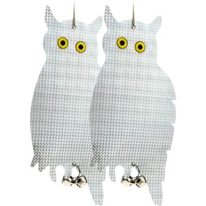 Bird repellents of birds and pests Scarecrow reflective owl with rattles 2-pack - Primematik