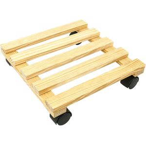 Square wooden roller platform dolly with wheels 30 cm - Primematik