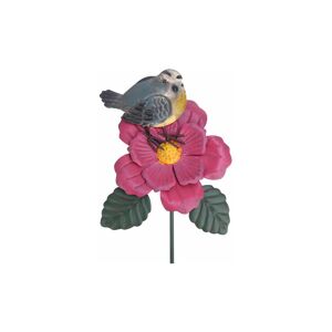 Rose - Statue and other decorative Large bird and flower garden stake goldfinch creative iron stake yard stake fall decor outdoor lawn decoration