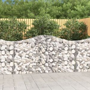 Arched Gabion Basket 200x30x100/120 cm Galvanised Iron - Royalton