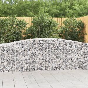 Arched Gabion Baskets 25 pcs 400x50x80/100 cm Galvanised Iron - Royalton