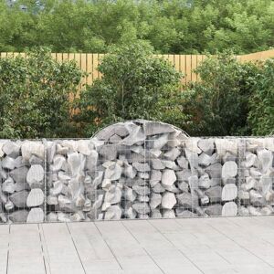 Arched Gabion Baskets 40 pcs 200x50x80/100 cm Galvanised Iron - Royalton