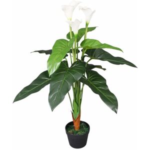 Berkfield Home - Royalton Artificial Calla Lily Plant with Pot 85 cm White