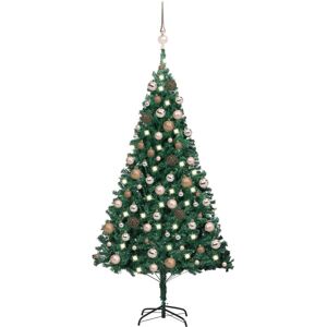 Artificial Christmas Tree with LEDs&Ball Set Green 150 cm pvc - Royalton