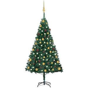 Artificial Christmas Tree with LEDs&Ball Set Green 150 cm pvc - Royalton