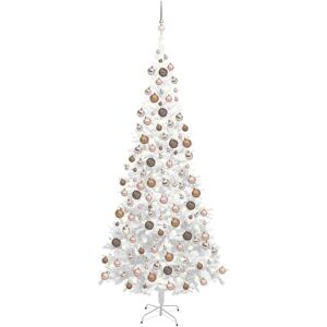 Artificial Christmas Tree with LEDs&Ball Set l 240 cm White - Royalton