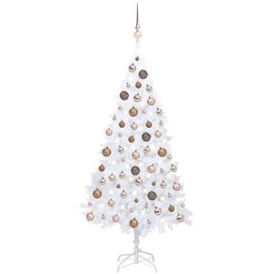 Royalton Artificial Christmas Tree with LEDs&Ball Set White 150 cm PVC