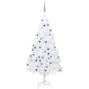 Royalton Artificial Christmas Tree with LEDs&Ball Set White 150 cm PVC