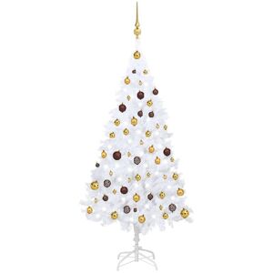 Artificial Christmas Tree with LEDs&Ball Set White 150 cm pvc - Royalton