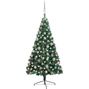 Artificial Half Christmas Tree with LEDs&Ball Set Green 120 cm - Royalton