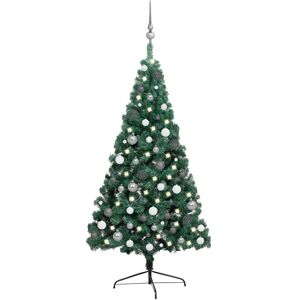 Artificial Half Christmas Tree with LEDs&Ball Set Green 240 cm - Royalton