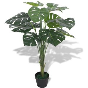 BERKFIELD HOME Royalton Artificial Monstera Plant with Pot 70 cm Green