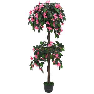 BERKFIELD HOME Royalton Artificial Rhododendron Plant with Pot 155 cm Green and Pink