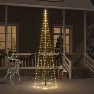 Berkfield Home - Royalton Christmas Tree on Flagpole Warm White 310 LEDs 300 cm