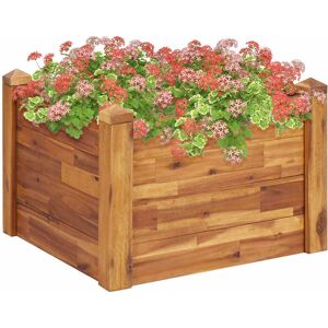 Garden Raised Bed 60x60x44 cm Solid Acacia Wood - Royalton