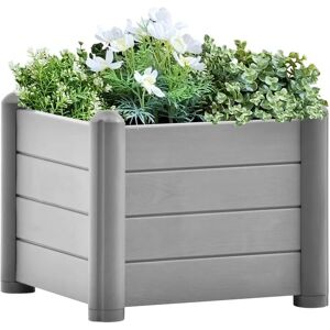 Garden Raised Bed pp Stone Grey 43x43x35 cm - Royalton