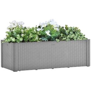 Royalton - Garden Raised Bed with Self Watering System Grey 100x43x33 cm