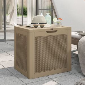 Berkfield Home - Royalton Garden Storage Box Light Brown 55.5x43x53 cm Polypropylene