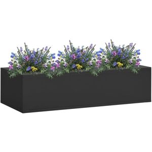 Office Flower Box Anthracite 90x40x23 cm Steel - Royalton