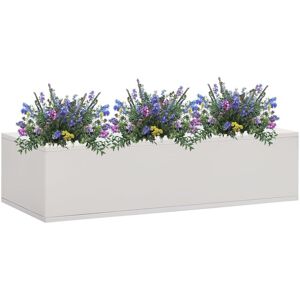 Office Flower Box Light Grey 90x40x23 cm Steel - Royalton