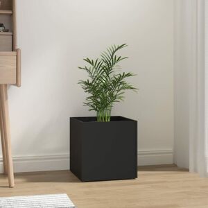 Planter Box Black 40x40x40 cm Engineered Wood - Royalton