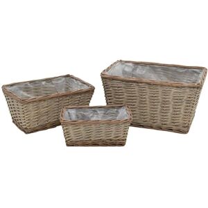 Royalton - Raised Bed 3 pcs Wicker with pe Lining