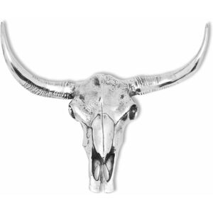 Berkfield Home - Royalton Skull Head Decoration Wall-Mounted Aluminium Silver