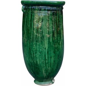 Biscottini - Sahara Desert terracotta vase glazed green finish