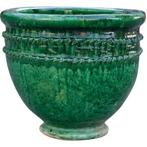 Biscottini - Sahara Desert terracotta vase glazed green finish