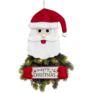 Denuotop - Santa hat garland with led, Christmas garland decoration - 50 x 30cm