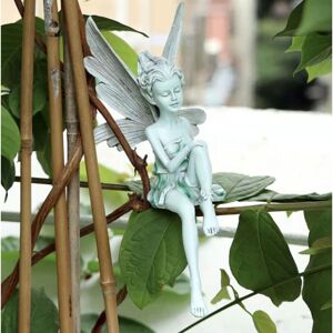 Héloise - Sitting Fairy Garden Ornament, Sitting Fairy Sculpture, Fairy Statue Outdoor Garden, for Garden Character Ornament, Office Decoration, Home