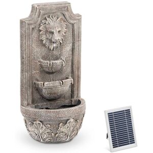 Hillvert - Solar Garden Fountain - Lion Head Cascade 3 Levels - led Lighting Solar water feature Solar Fountain Garden